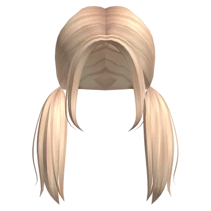 Aesthetic low piggytails in blonde